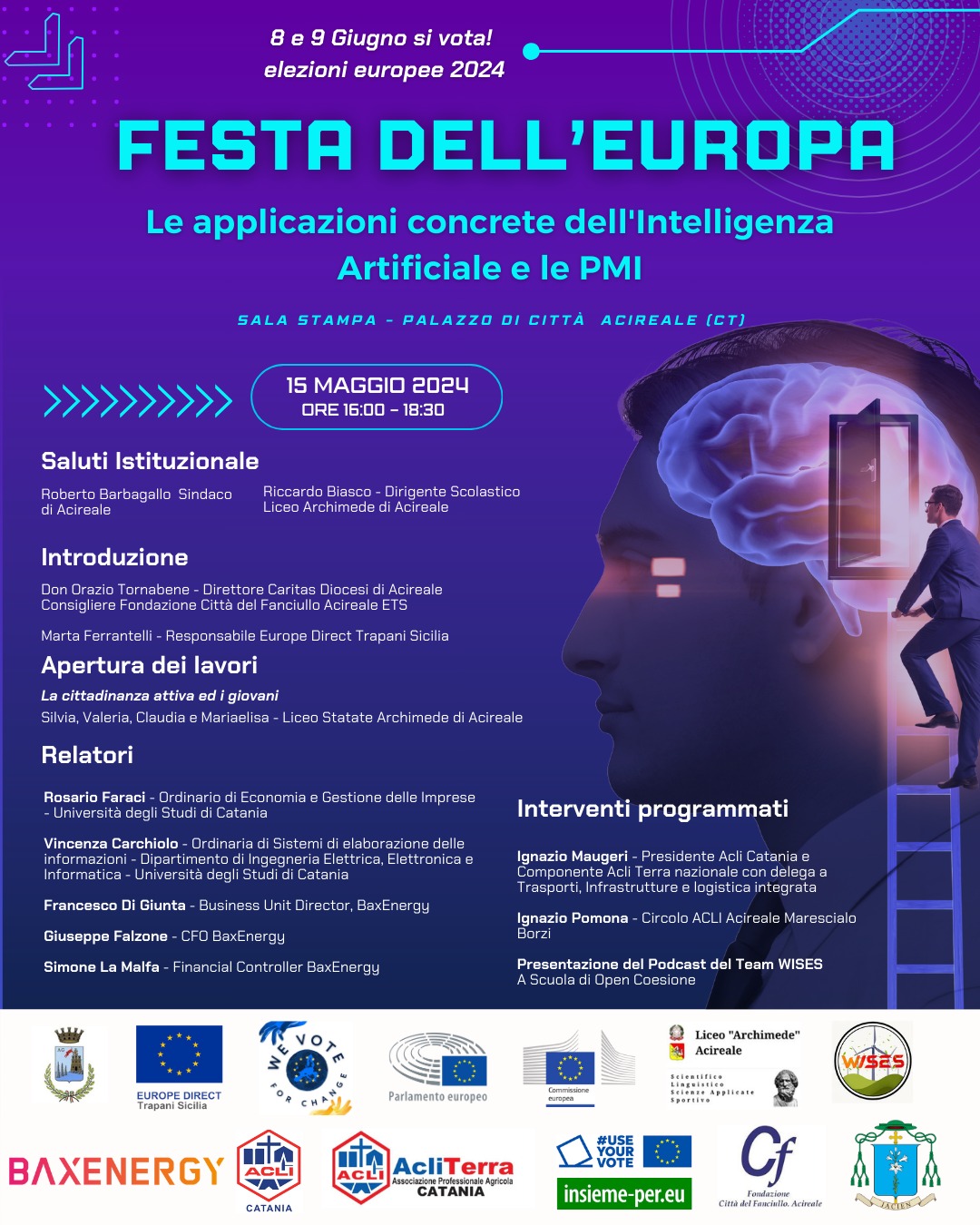 Locandina festa europa 15 maggio