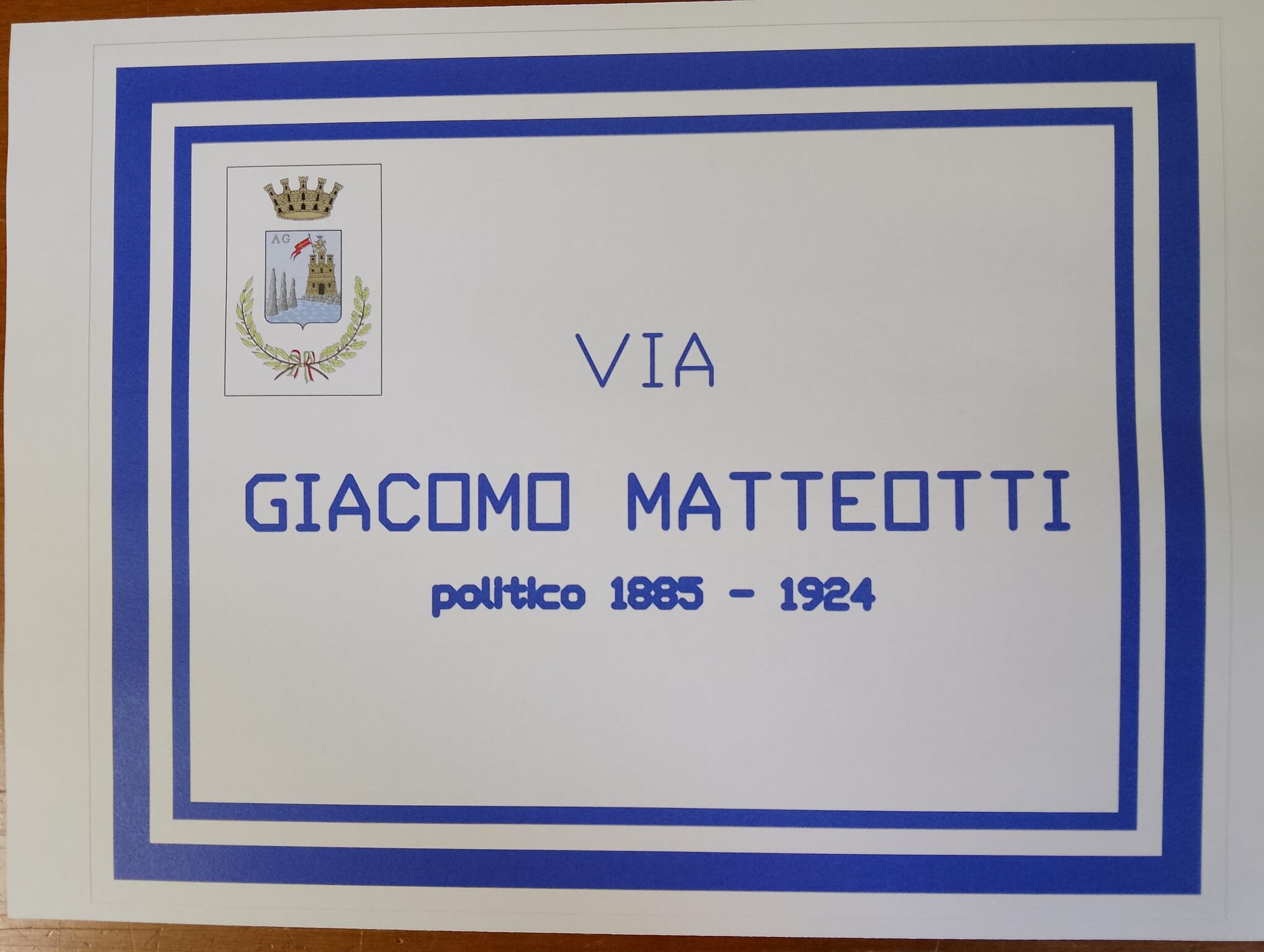 Targa Via Matteotti